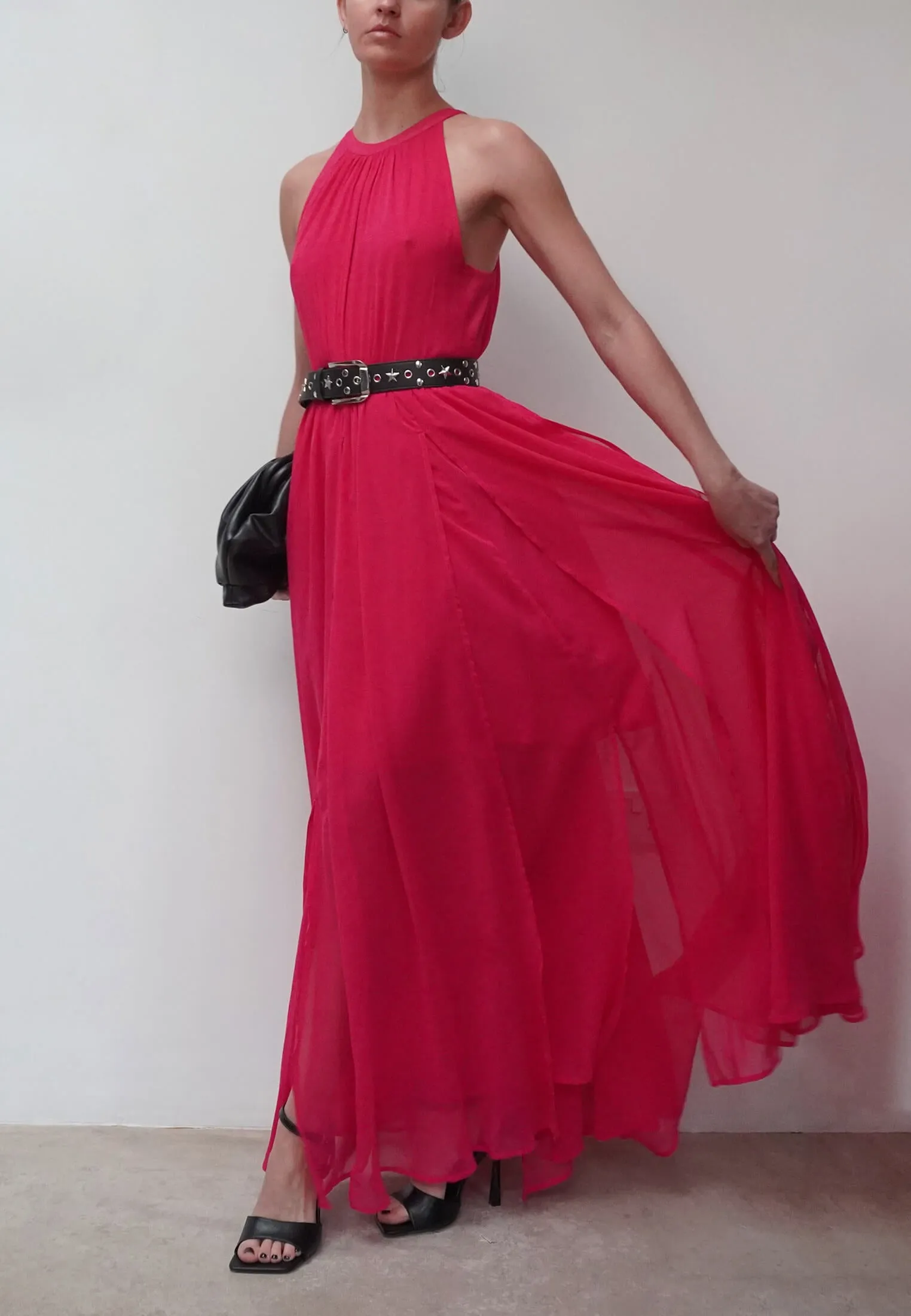 DUSK DRESS HOT PINK