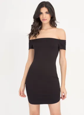 Easy Livin' Off-Shoulder Round Hem Dress