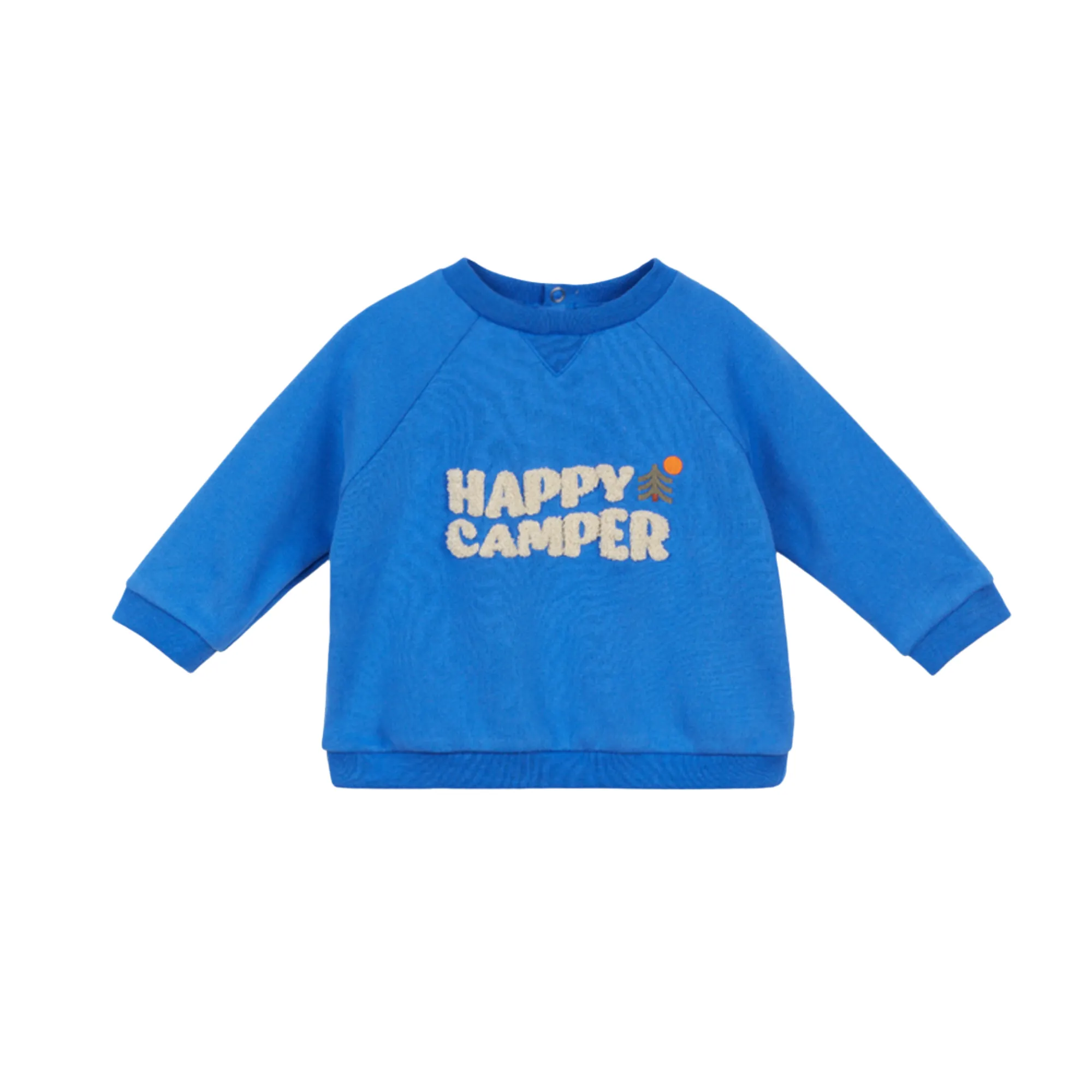 Electric Blue Baby Happy Camper Crewneck