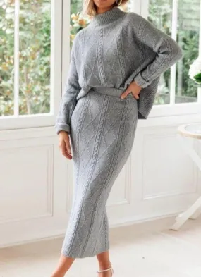 ELLADA KNIT SWEATER & SKIRT SET