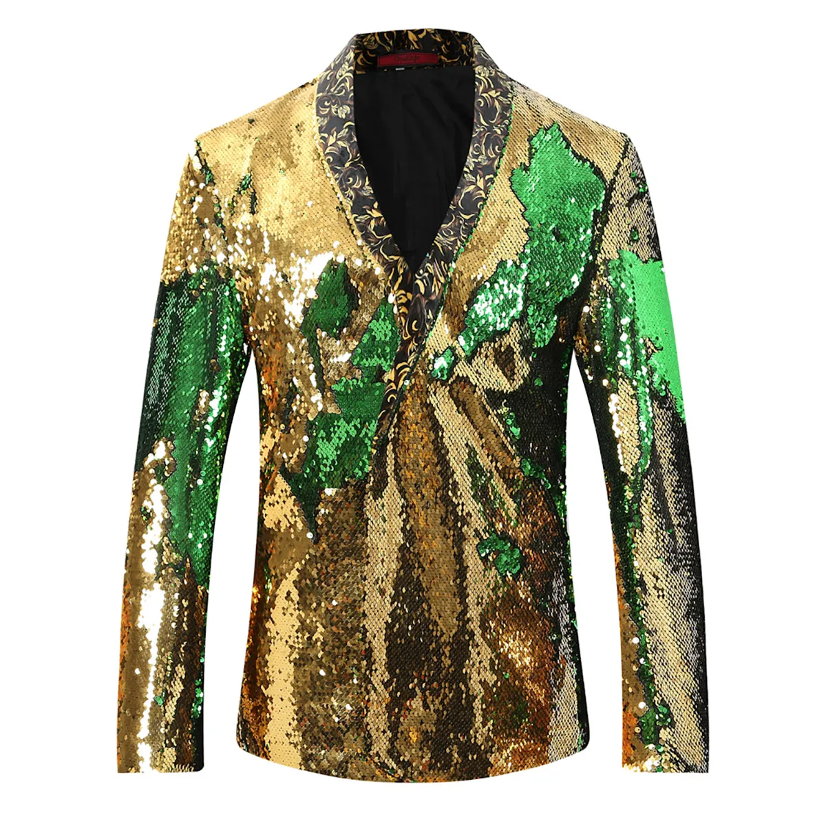 Fairy Green Shawl Collar Sequins Dance Party Jacket