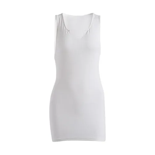 Fashion Solid White Skinny Bodycon Mini Dresses