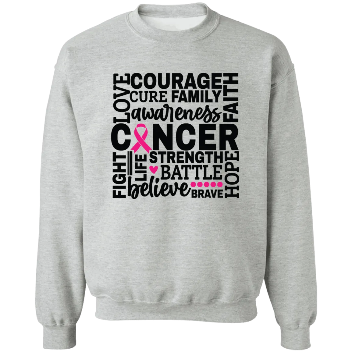 Fight Cancer Crewneck Pullover Sweatshirt