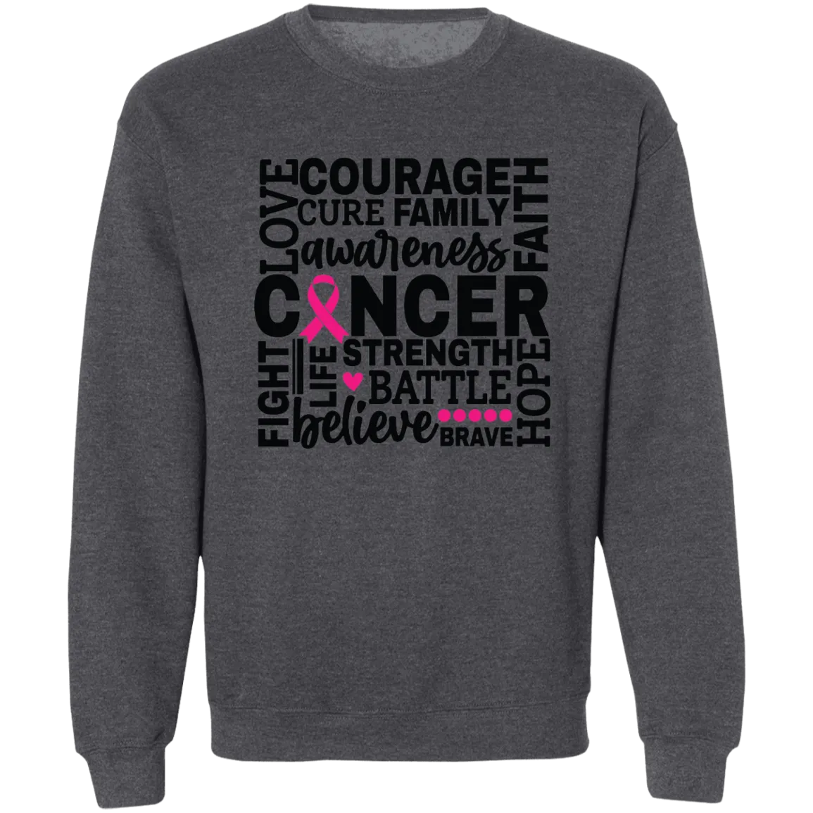 Fight Cancer Crewneck Pullover Sweatshirt