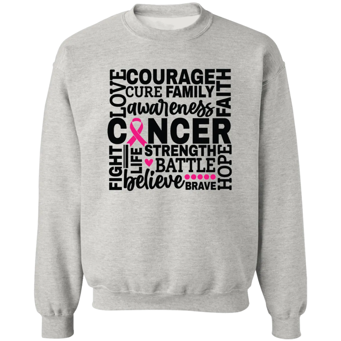 Fight Cancer Crewneck Pullover Sweatshirt