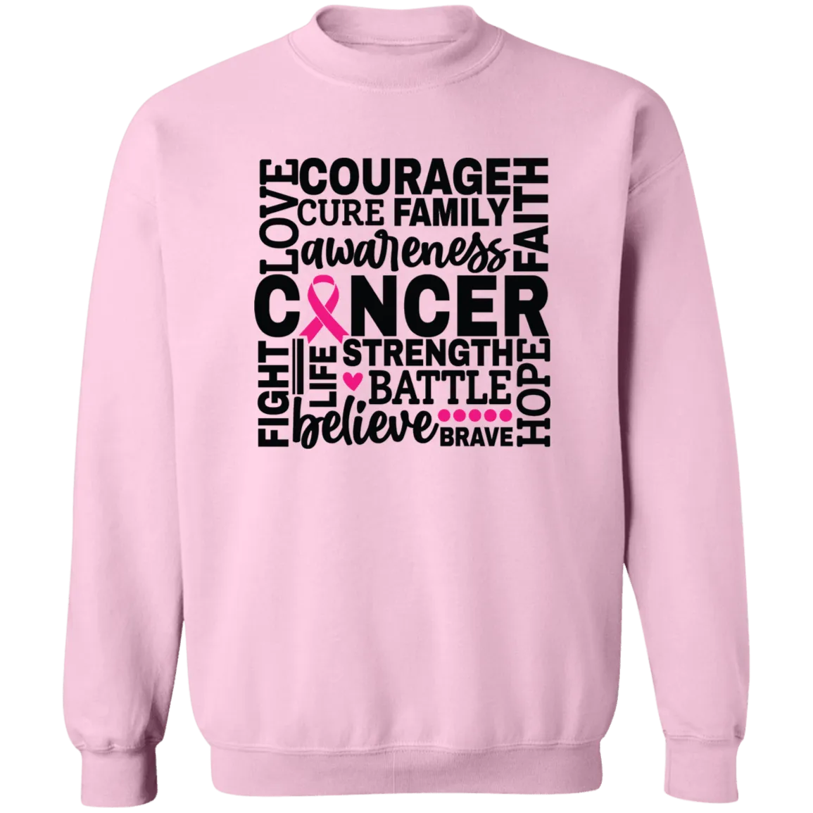 Fight Cancer Crewneck Pullover Sweatshirt