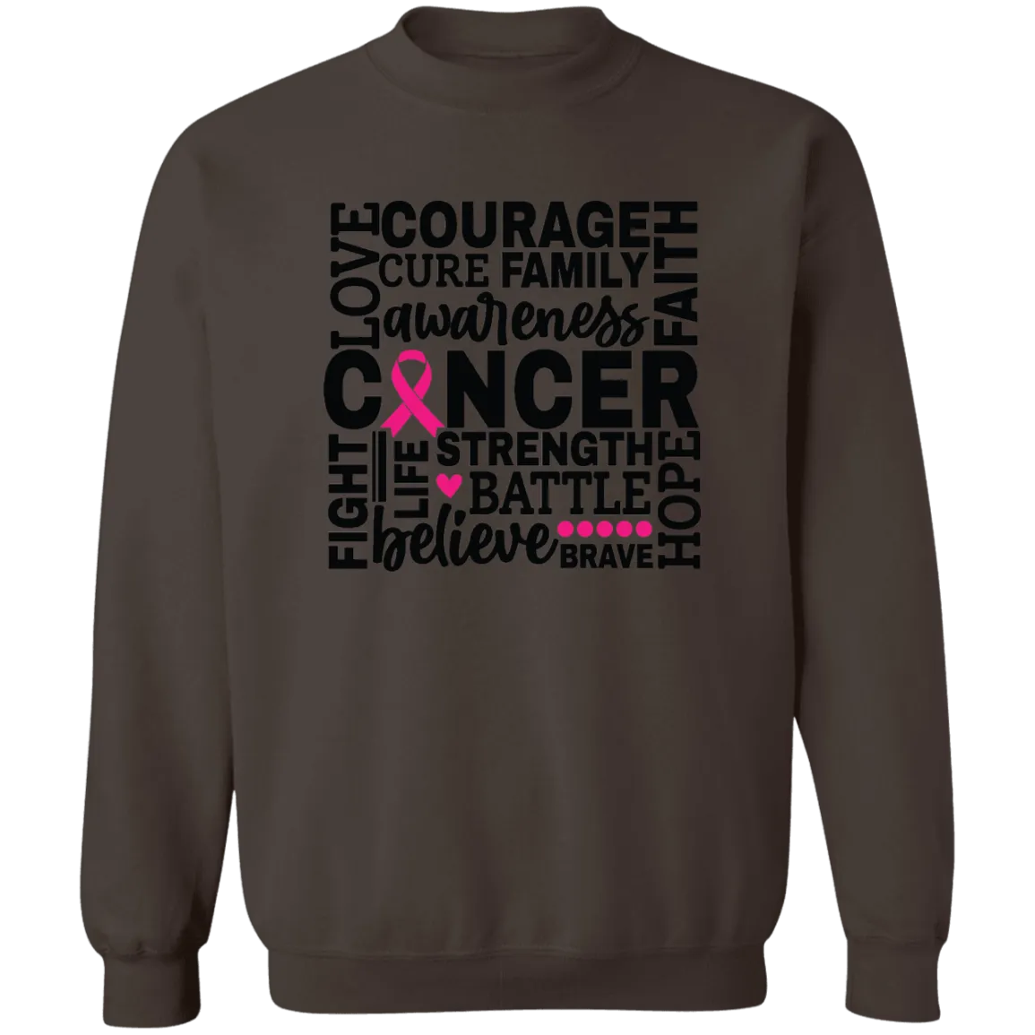 Fight Cancer Crewneck Pullover Sweatshirt