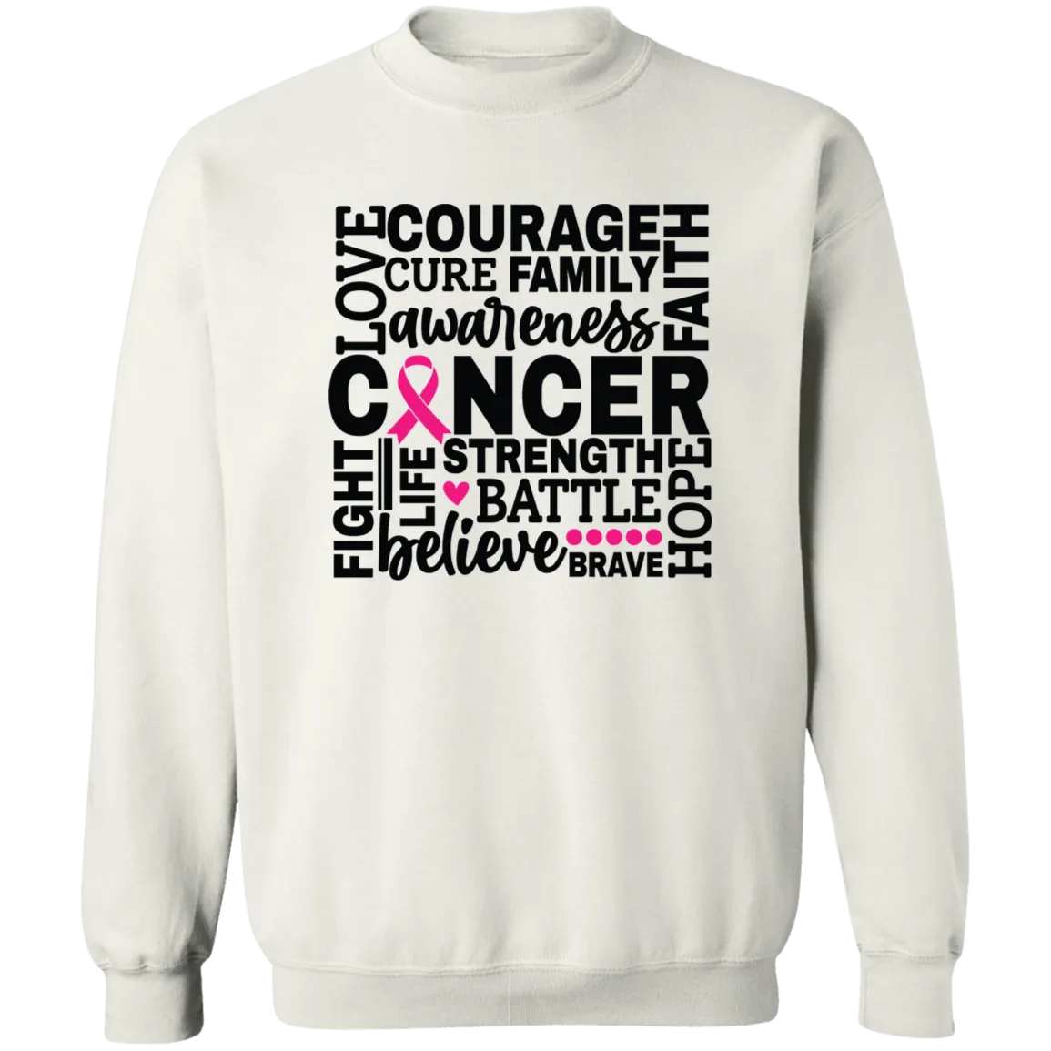 Fight Cancer Crewneck Pullover Sweatshirt