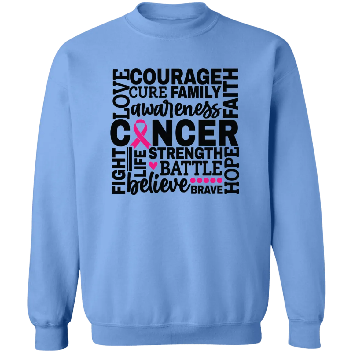 Fight Cancer Crewneck Pullover Sweatshirt