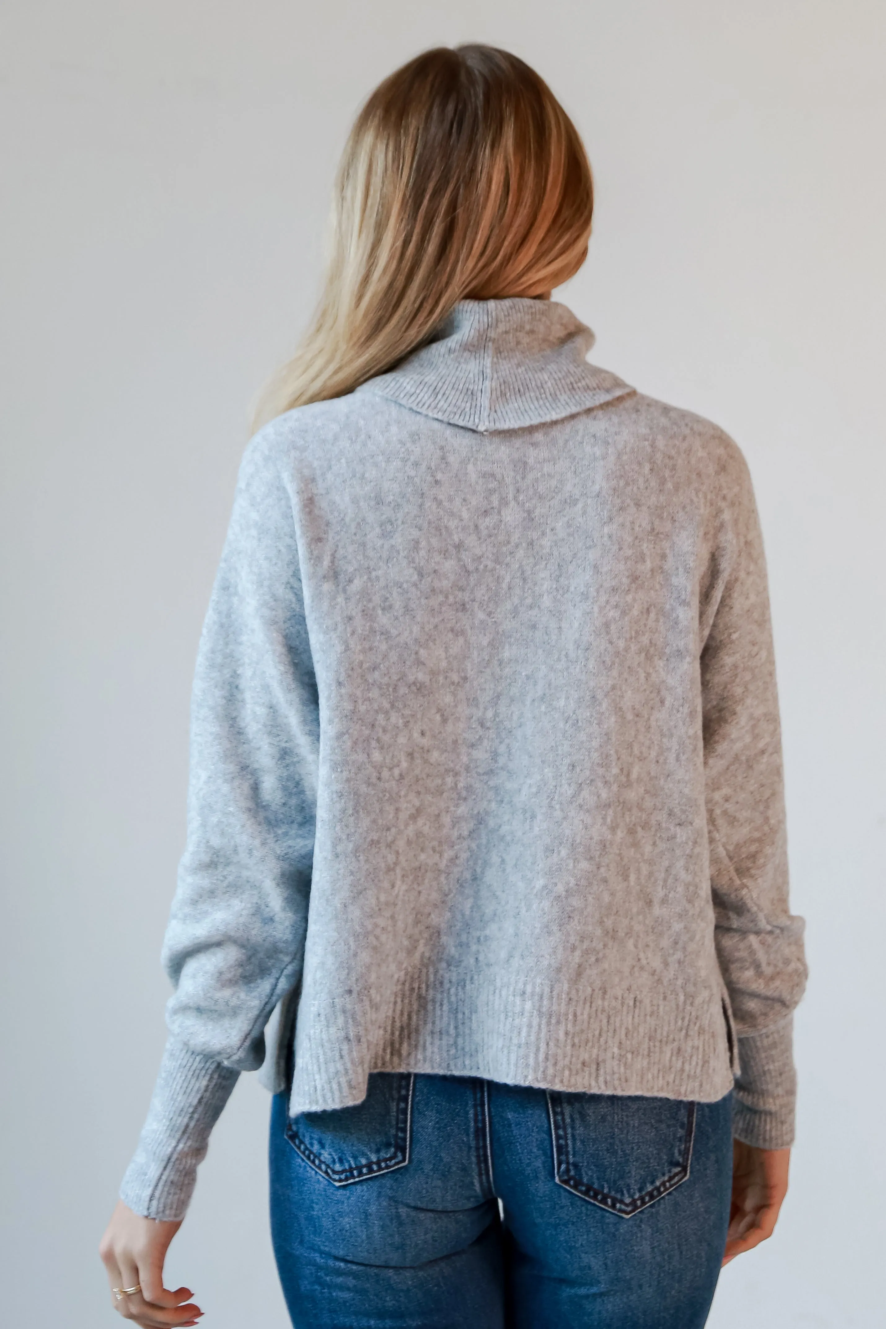 FINAL SALE - Jordan Heather Grey Turtleneck Sweater - DOORBUSTER