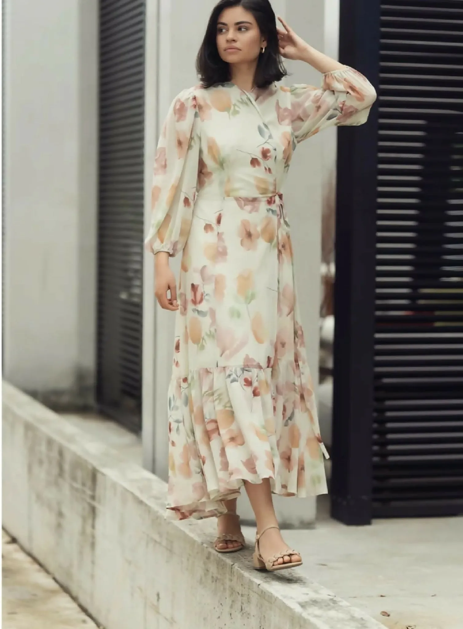 Floral Wrap Dress