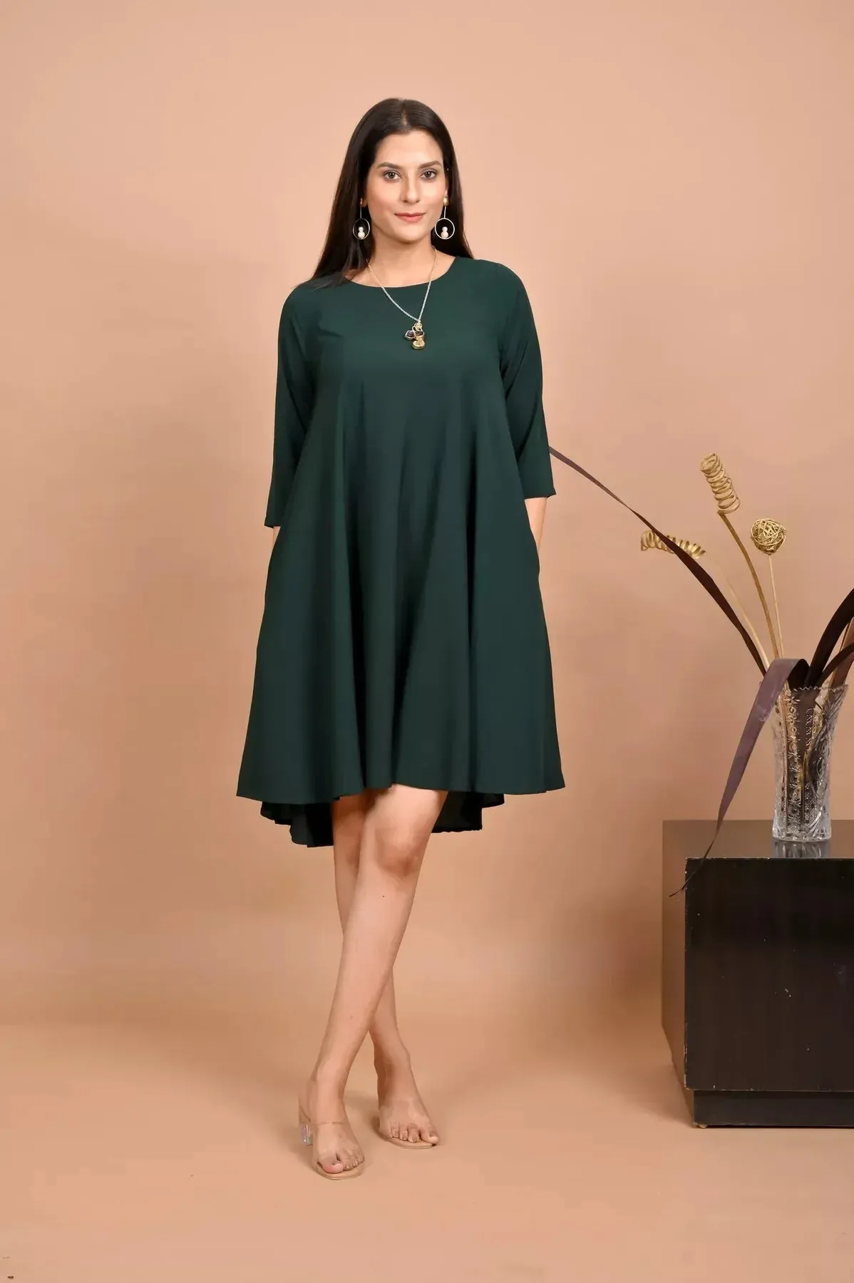 GEORGETTE FLAIRED DRESS