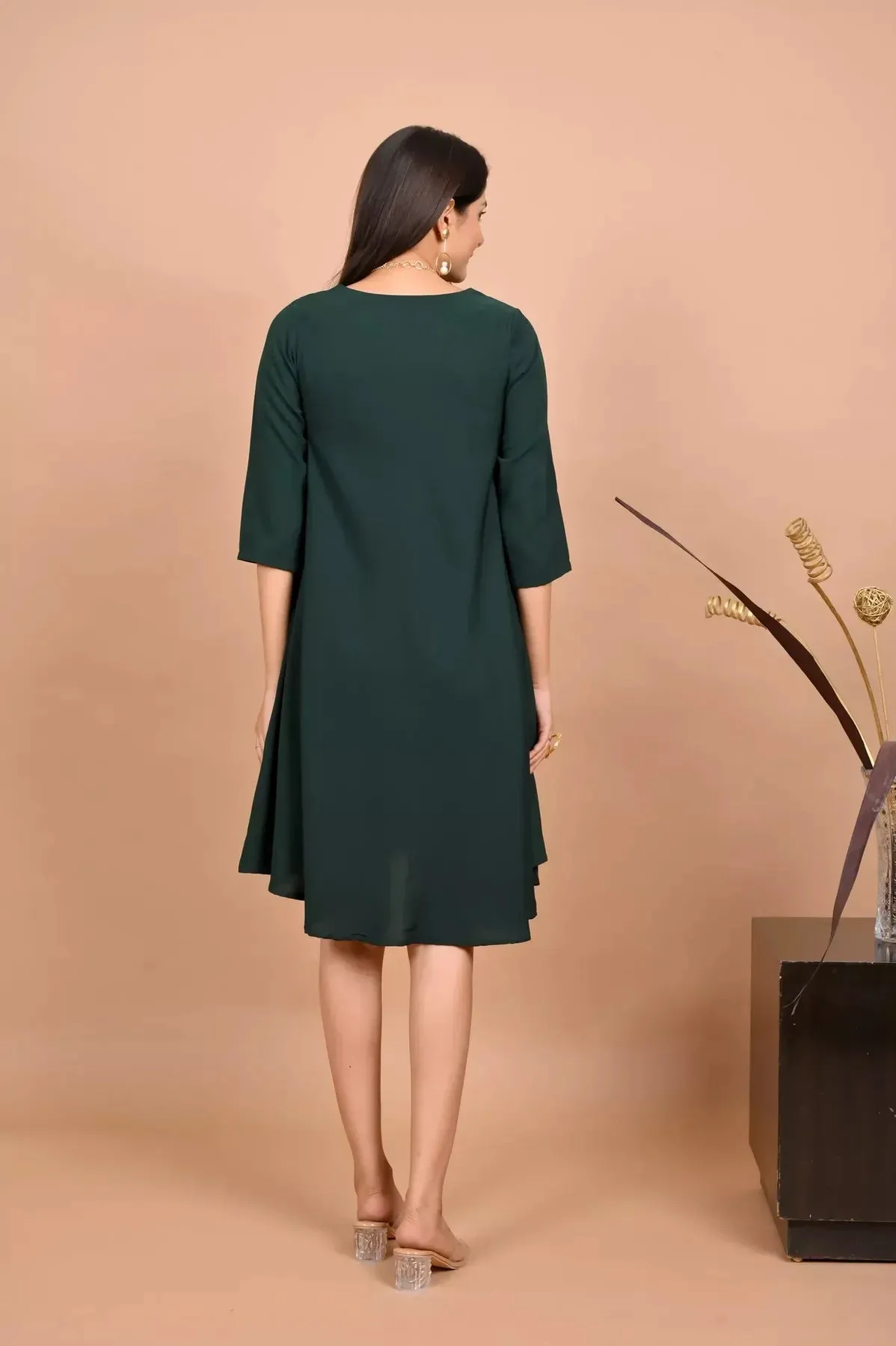 GEORGETTE FLAIRED DRESS