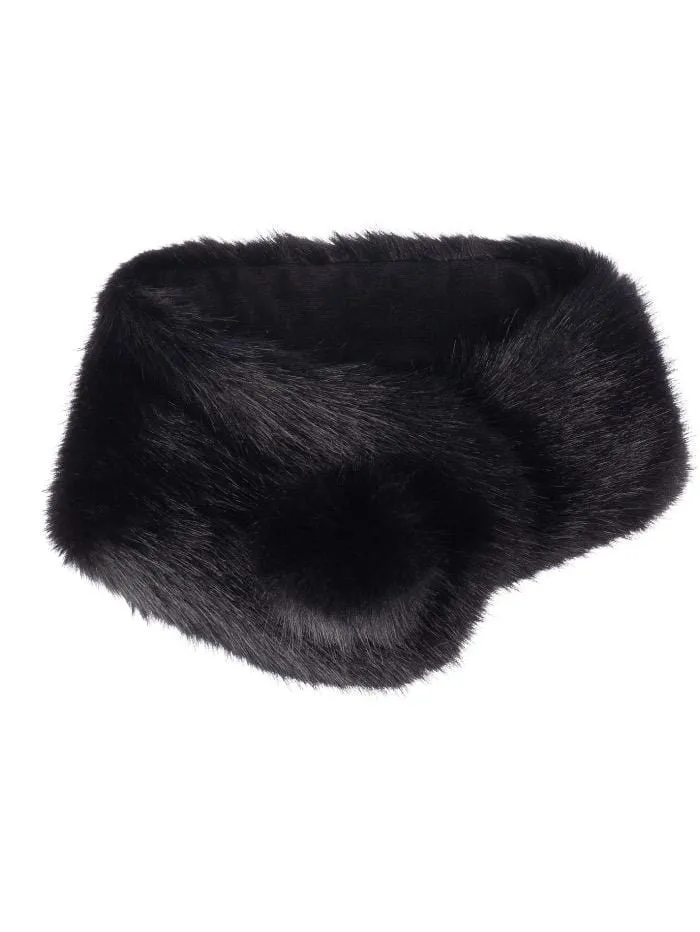 Helen Moore (CS) Faux Fur Pom Pom Collar Jet