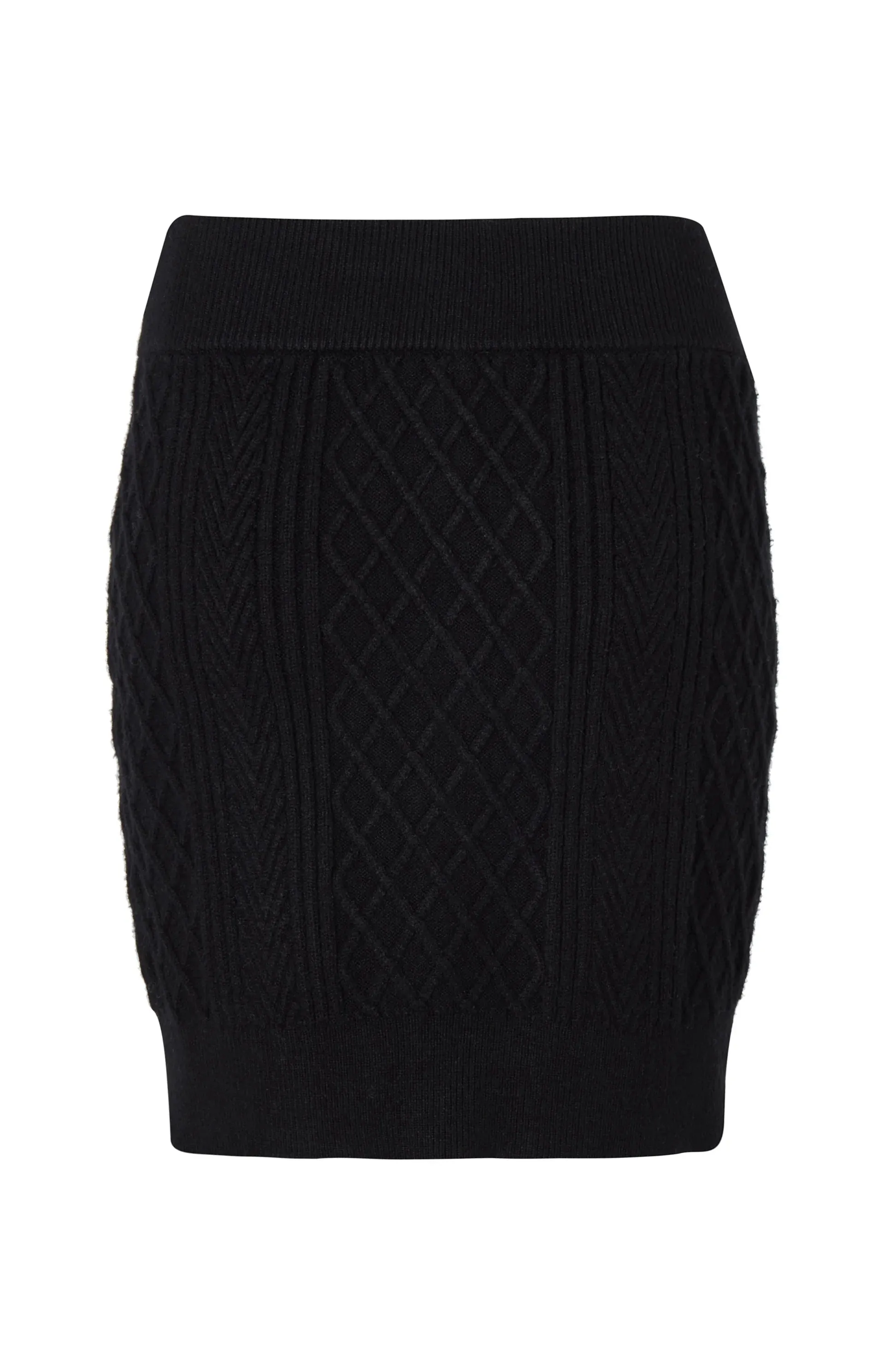 Holland Cooper Hepburn Mini Skirt in Black Cable