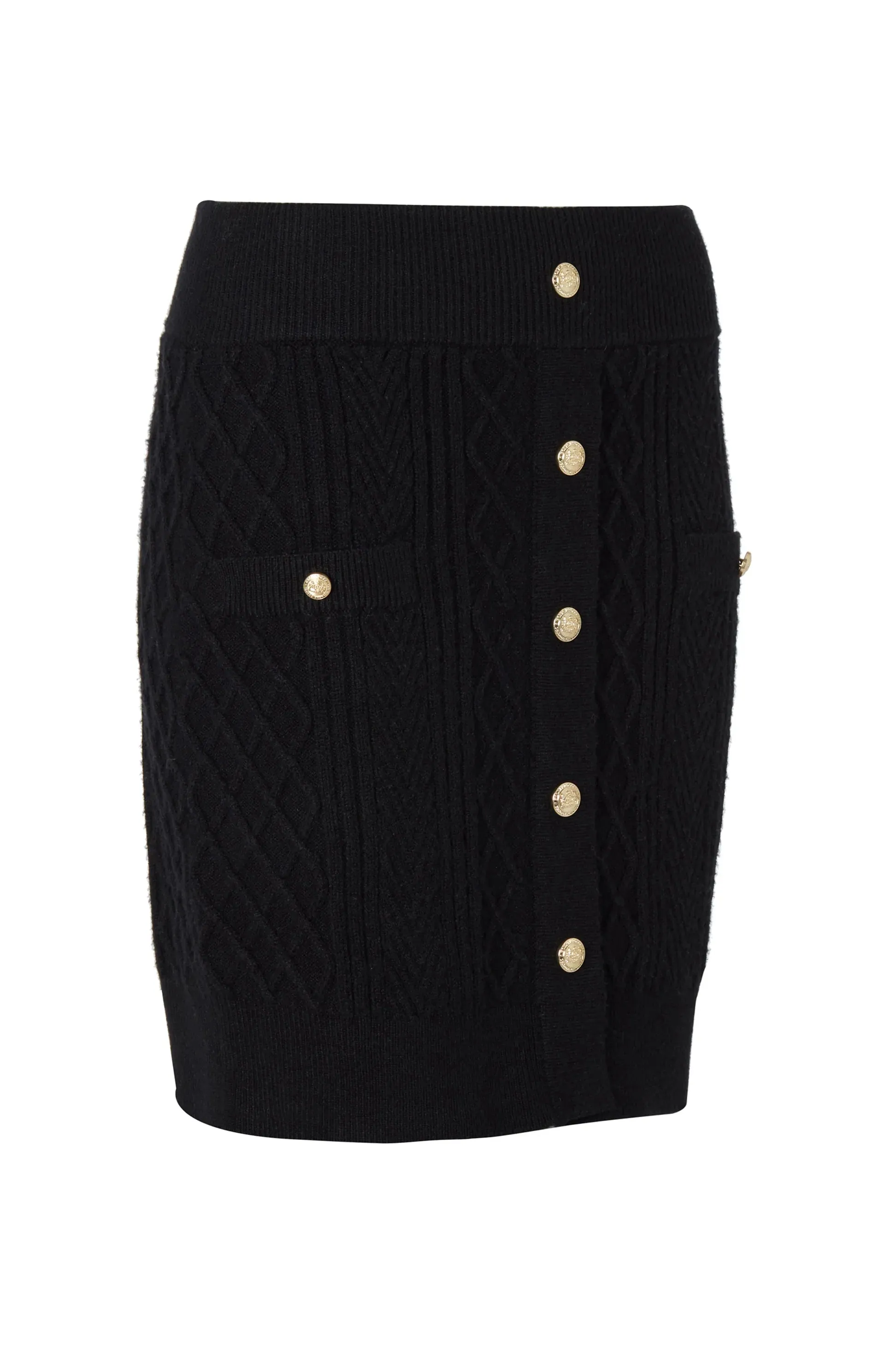 Holland Cooper Hepburn Mini Skirt in Black Cable