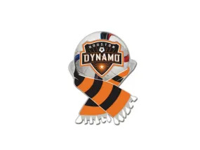 Houston Dynamo WinCraft Black & Orange Soccer Scarf Metal Lapel Pin