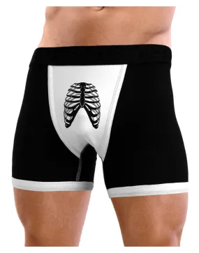 Human Skeleton Bones Ribcage Inverted Mens Boxer Brief Underwear