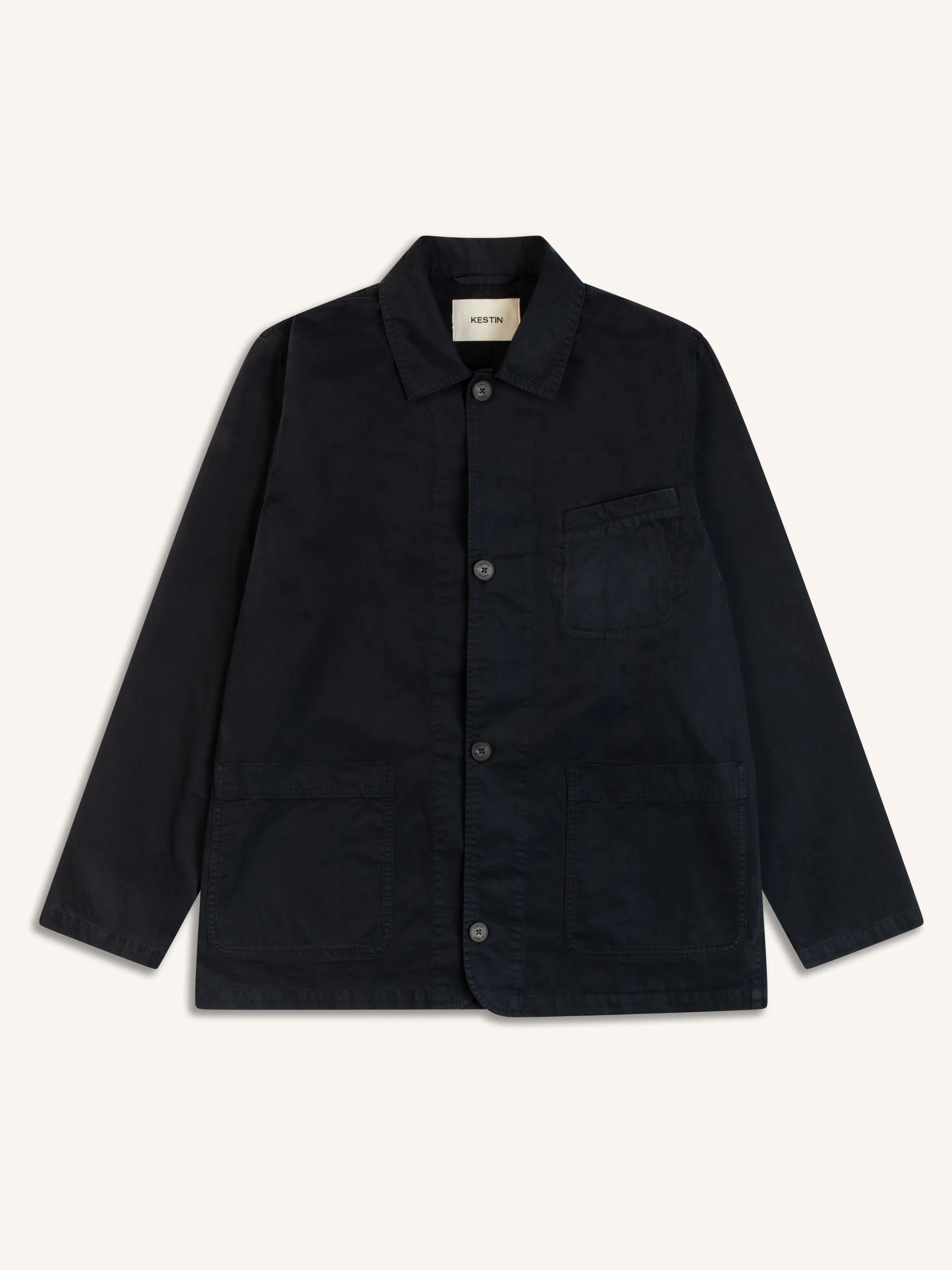 Huntly Jacket In Navy Cotton Twill