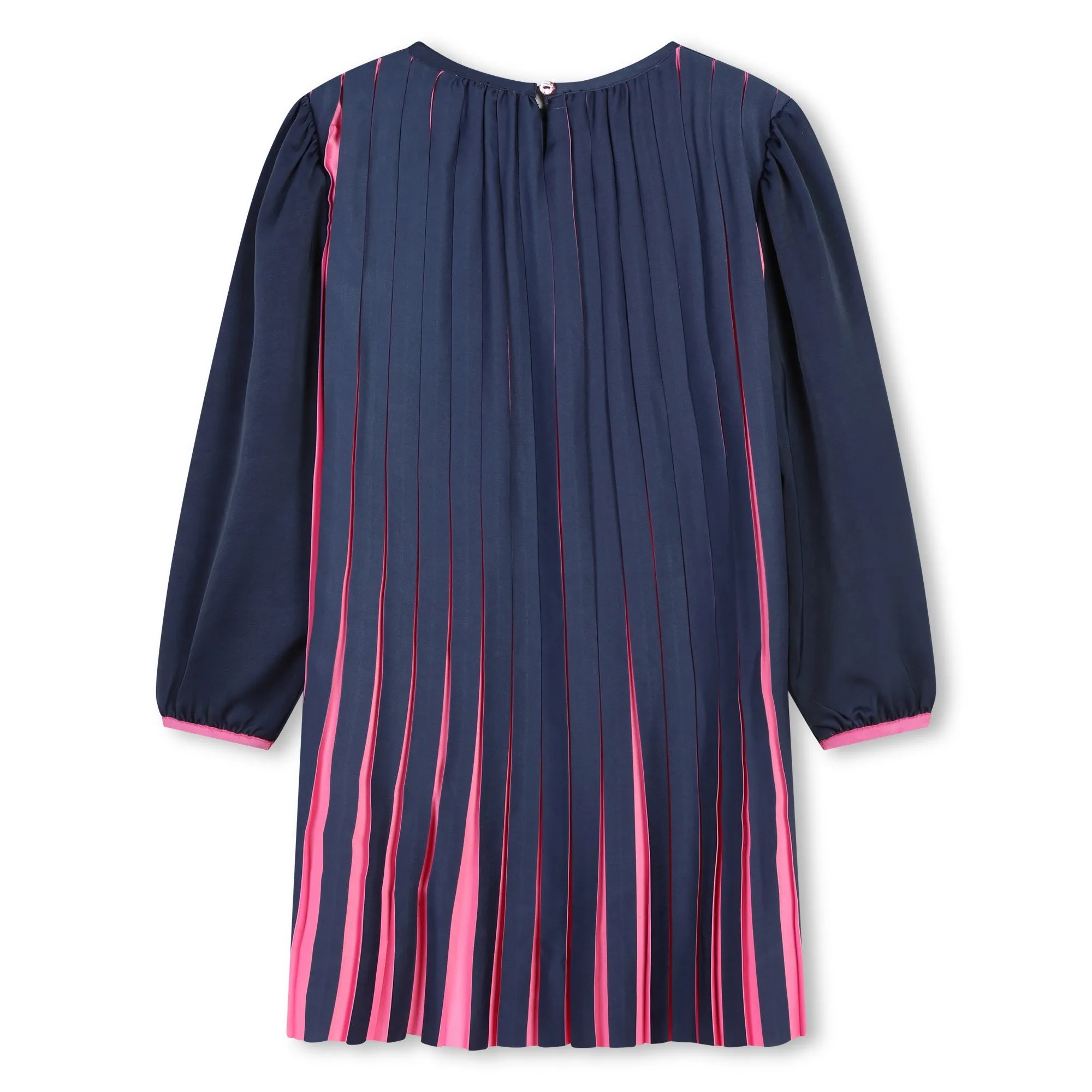 Indigo Pleated Neon Highlight Dress