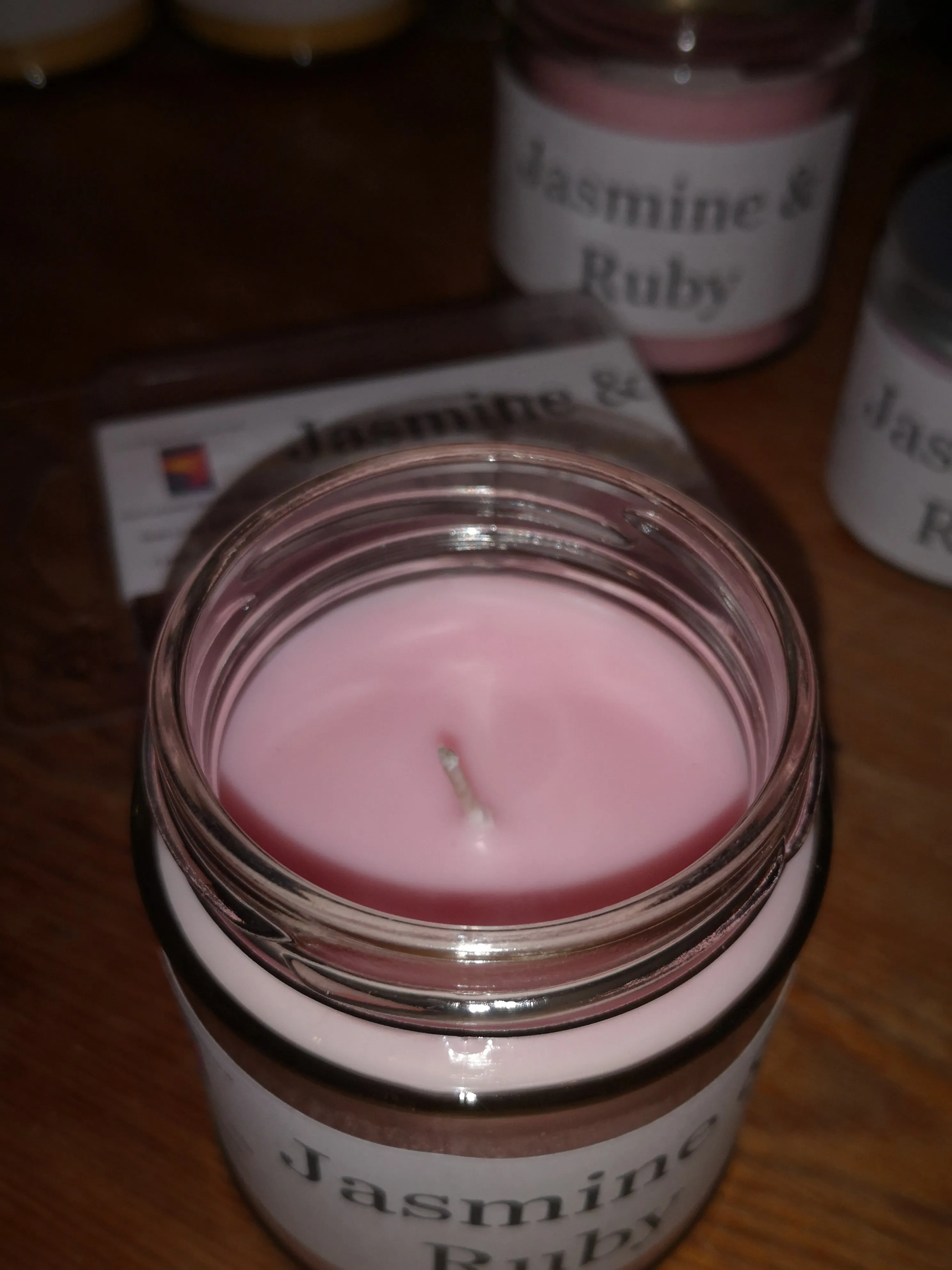 Jasmine & Ruby Soy wax melts and candles, hand poured in the Midlands,