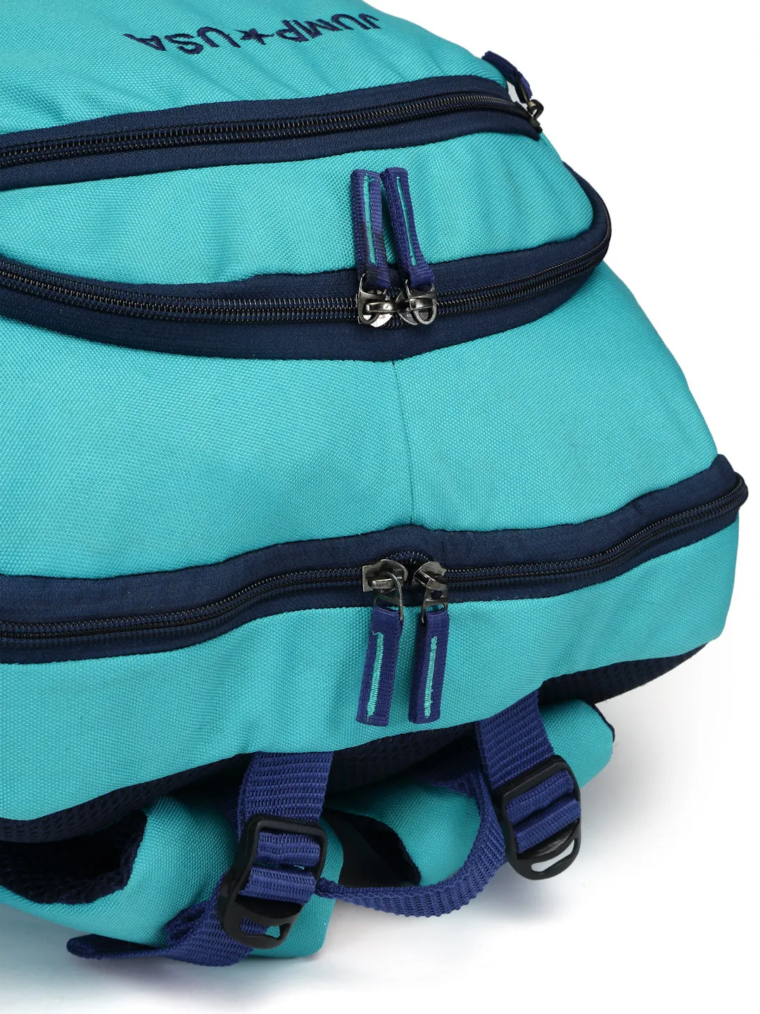 JUMP USA Unisex Sea Green & Blue Travel Brand Logo Rucksack