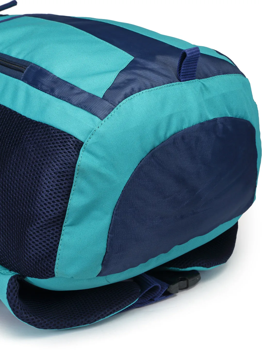 JUMP USA Unisex Sea Green & Blue Travel Brand Logo Rucksack