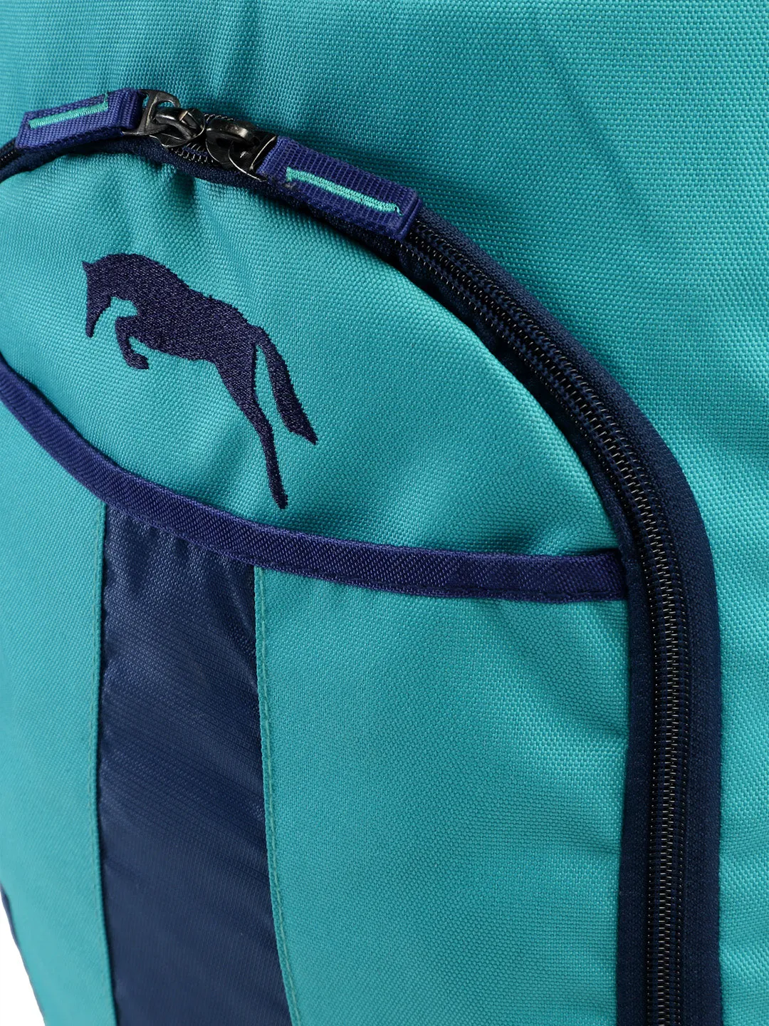 JUMP USA Unisex Sea Green & Blue Travel Brand Logo Rucksack