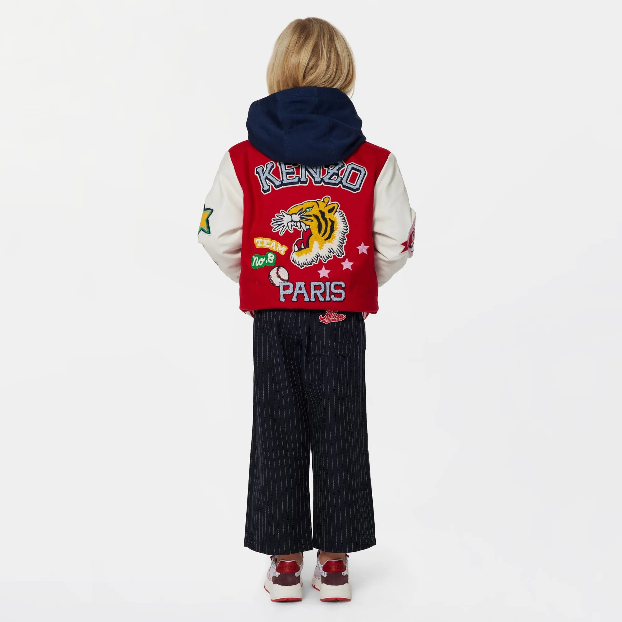 KENZO Girls Baseball Jacket in Red