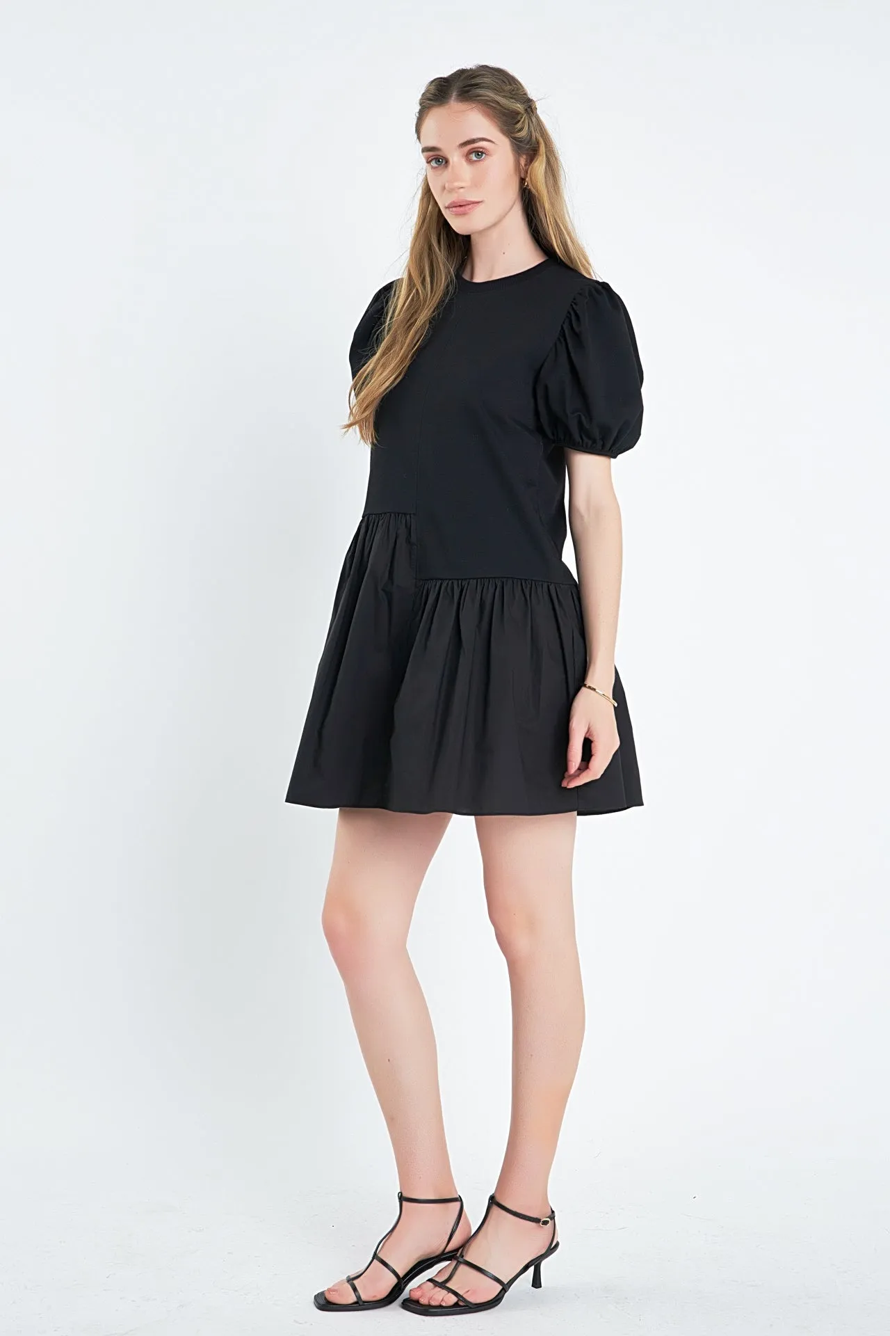 Knit Woven Mixed Dress