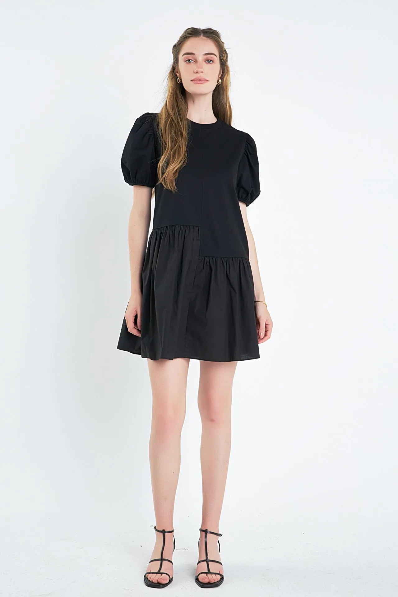 Knit Woven Mixed Dress