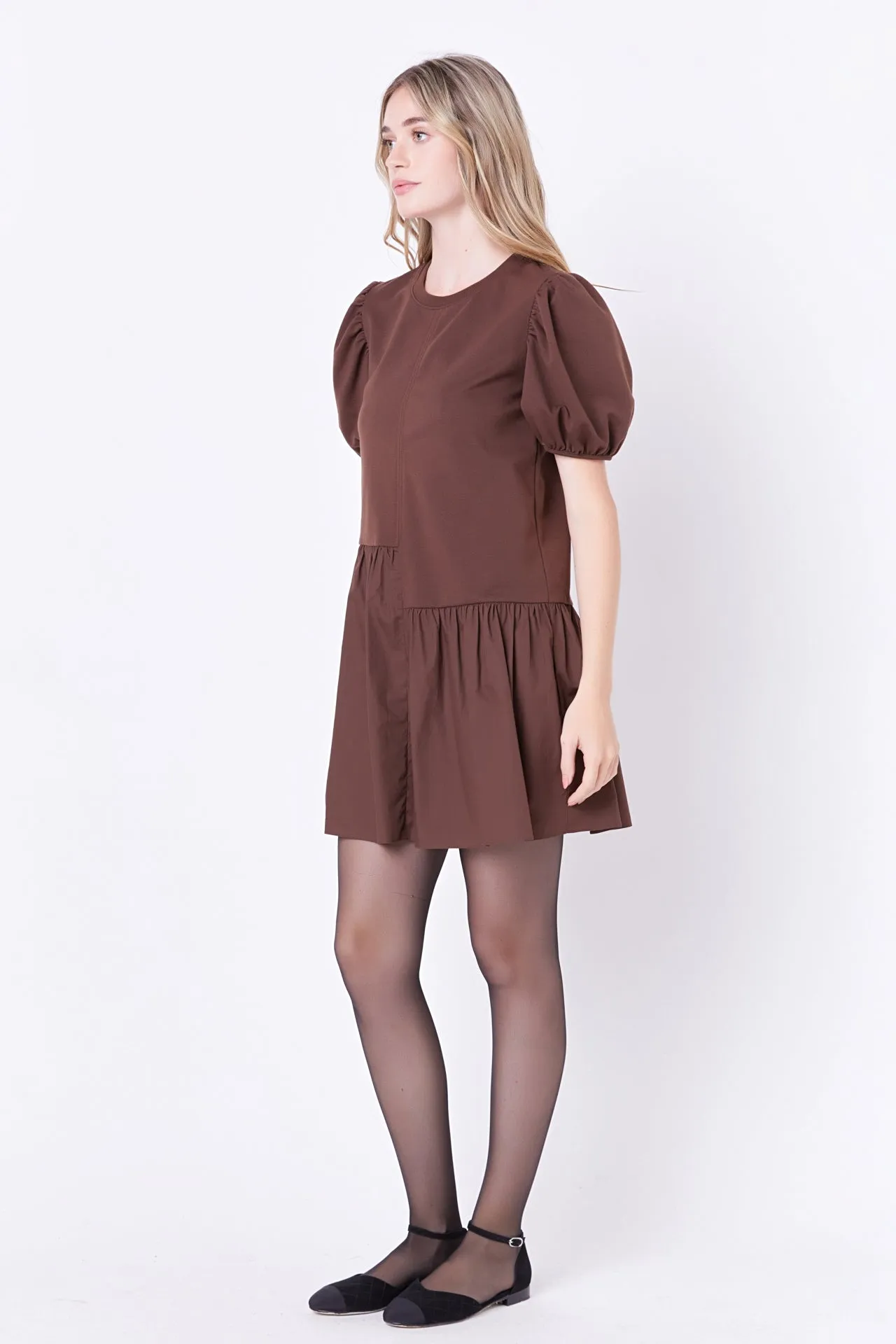 Knit Woven Mixed Dress