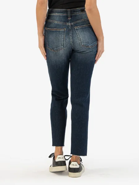 Kut Rachael High Rise Mom Raw Hem Jean