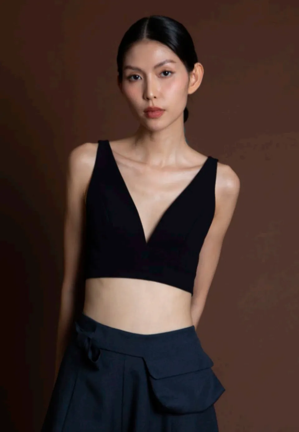 La Lan Bralette, Black Blue