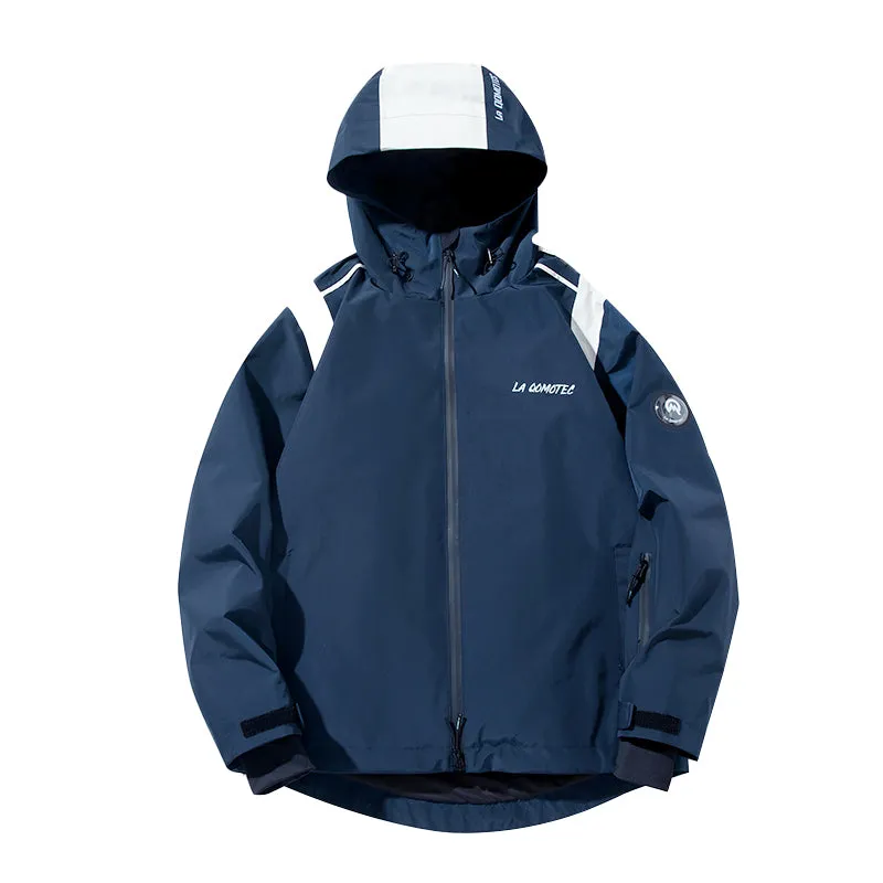 LA QOMOTEC Navy Retro Style Warm Snowboarding Suit