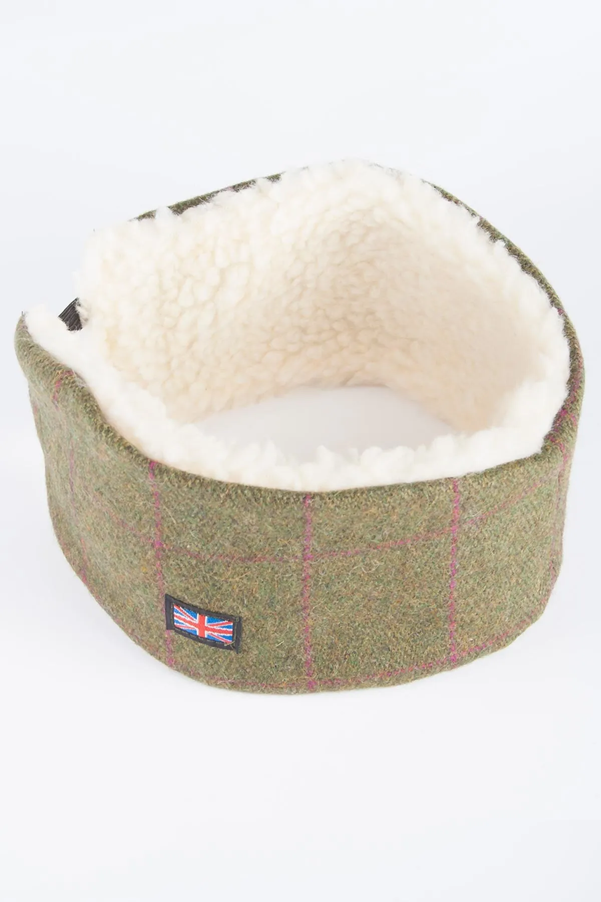 Ladies Sherpa Lined Tweed Headband