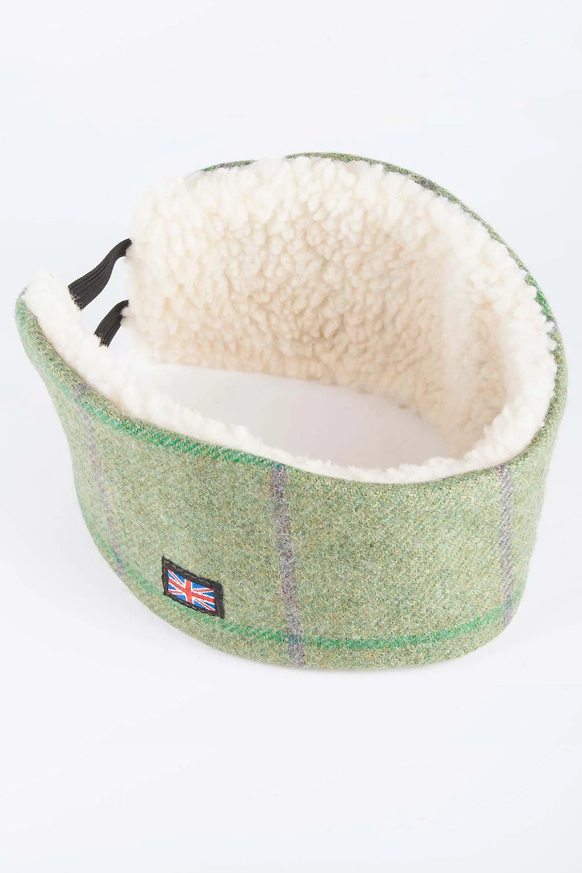 Ladies Sherpa Lined Tweed Headband