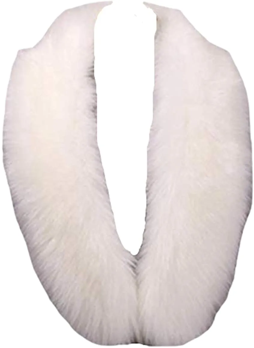 LDFWAY Faux Fur Collar Scarf Hood Collar Shawl Stole Neck Warmer for Winter Coat