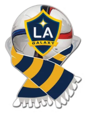 Los Angeles LA Galaxy WinCraft Yellow & Navy Soccer Scarf Metal Lapel Pin