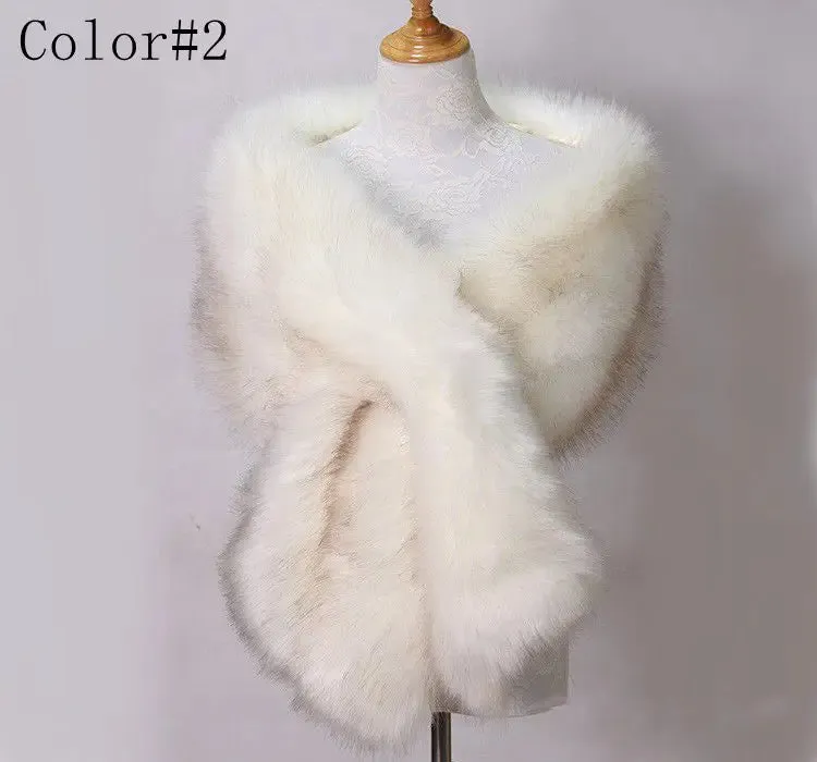 Luna Faux Fur Shawl 42 Colours