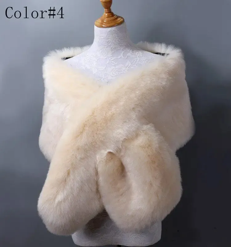 Luna Faux Fur Shawl 42 Colours