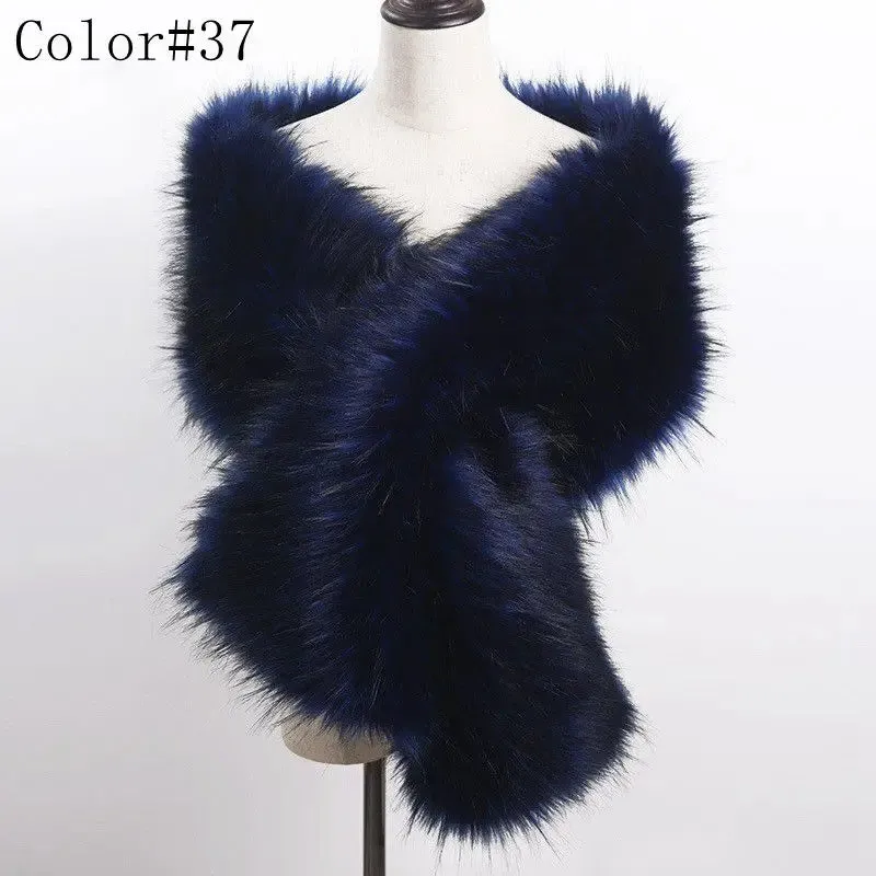 Luna Faux Fur Shawl 42 Colours