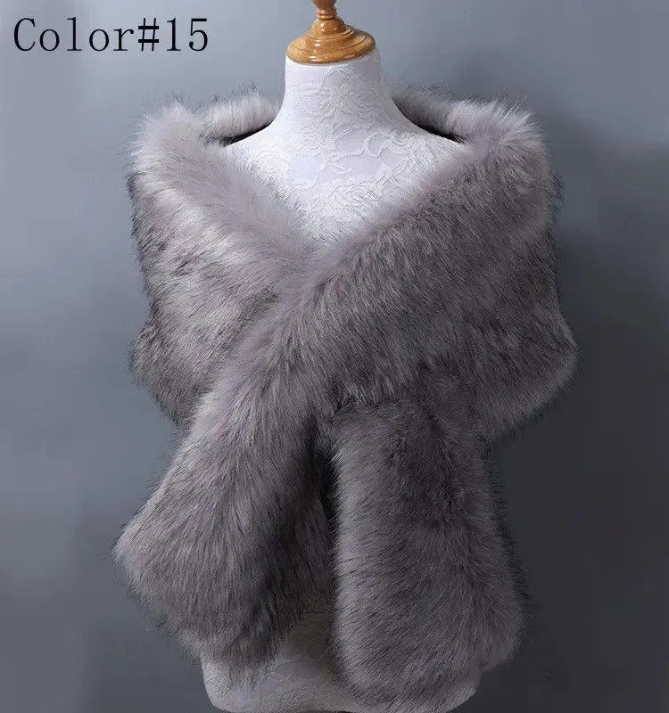 Luna Faux Fur Shawl 42 Colours