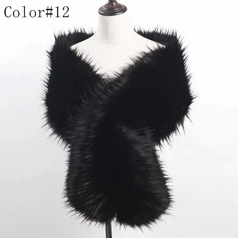 Luna Faux Fur Shawl 42 Colours