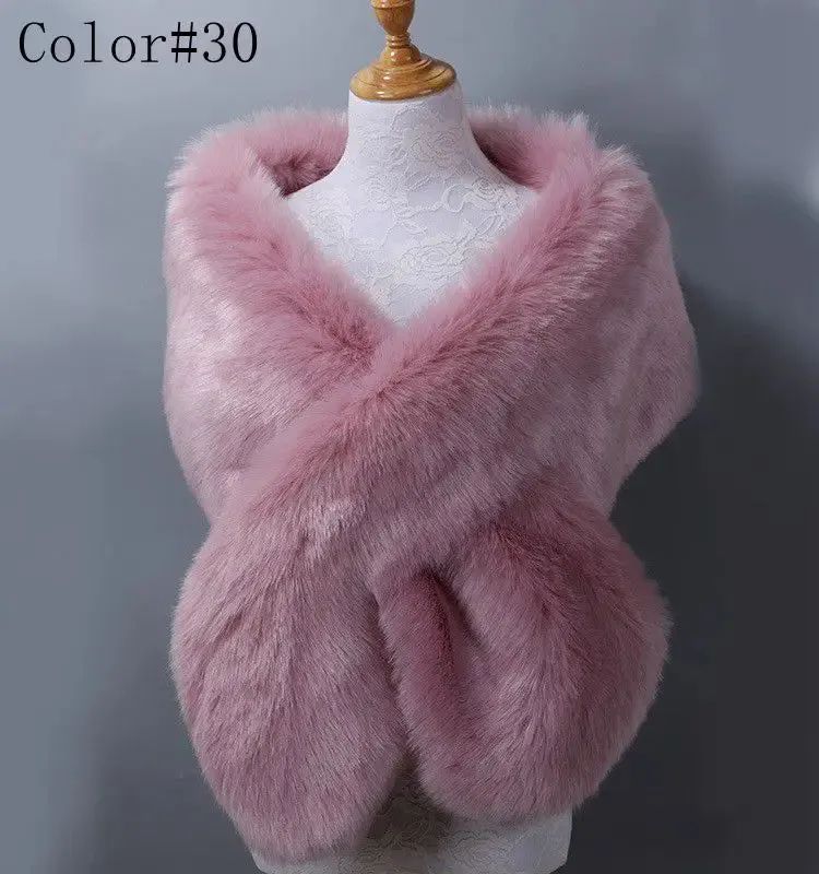 Luna Faux Fur Shawl 42 Colours