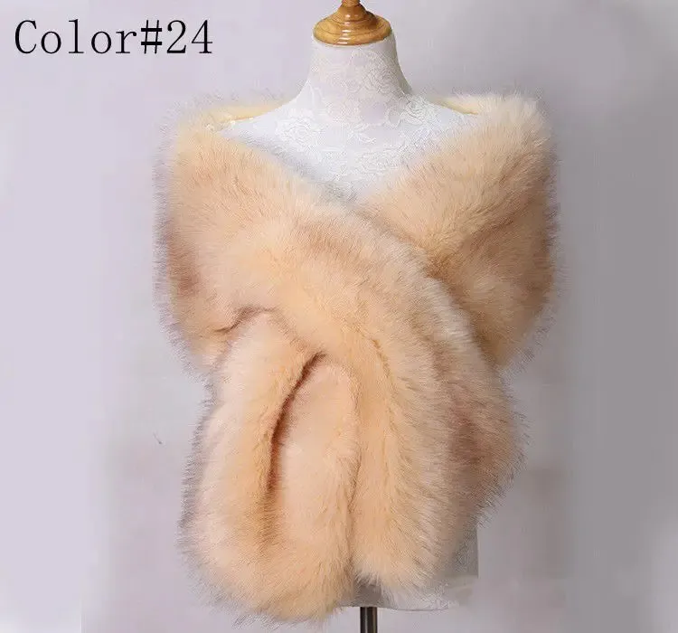 Luna Faux Fur Shawl 42 Colours