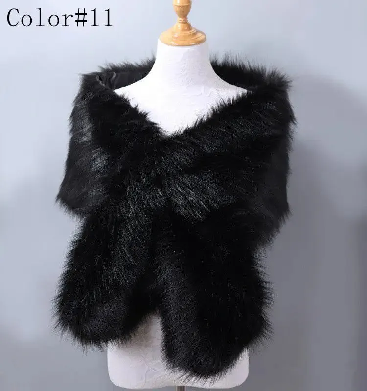 Luna Faux Fur Shawl 42 Colours