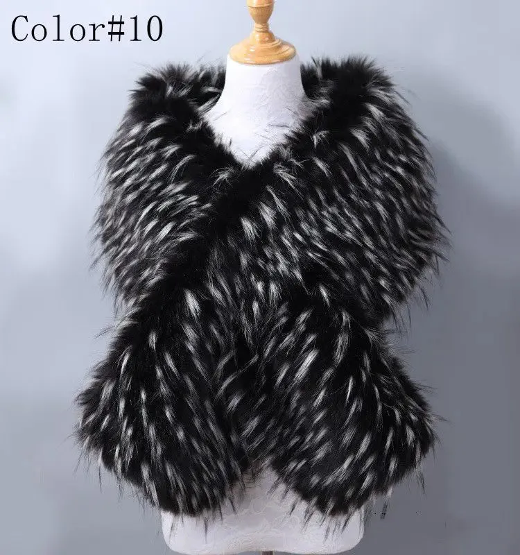 Luna Faux Fur Shawl 42 Colours