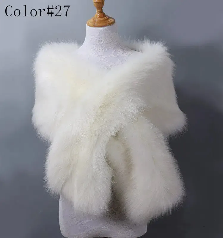 Luna Faux Fur Shawl 42 Colours