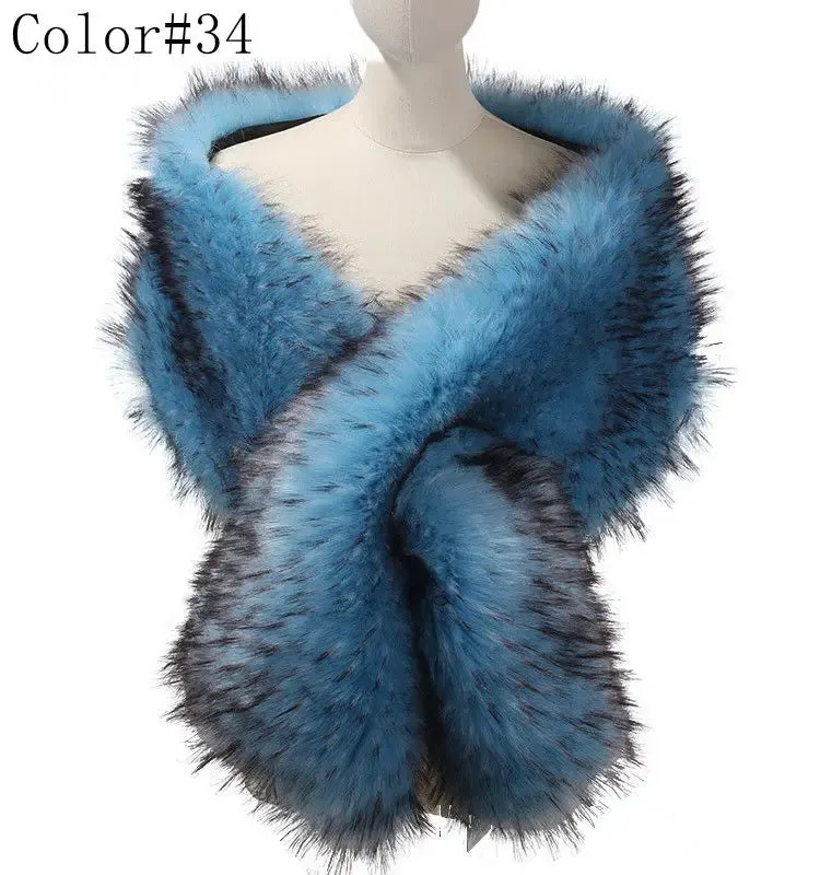 Luna Faux Fur Shawl 42 Colours